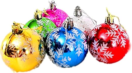Cosanter 6 Pcs 6cm Lovely Bonhomme De Neige Boule De Noël