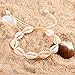 Tarsus Artificial Shell Bracelets Handmade Beachy Boho White Seashell Bracelet Gifts for Women Teens