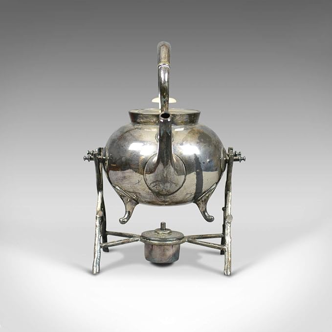 London Fine Antiques - Tetera con Soporte (bañada en Plata), diseño ...