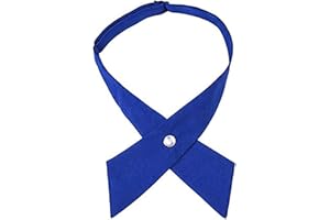 CANJOYN Solid Color Criss-Cross Tie Girls‘ School Uniform Cross Adjustable Bowtie