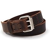 Main Street Forge Double Down Leather Belt for Men – Made in USA, Two Prong Work Belt, Full Grain Casual Belt for Jeans