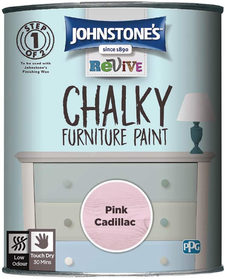 Johnstone's Chalky Furniture Paint Pink Cadillac 0.75 L