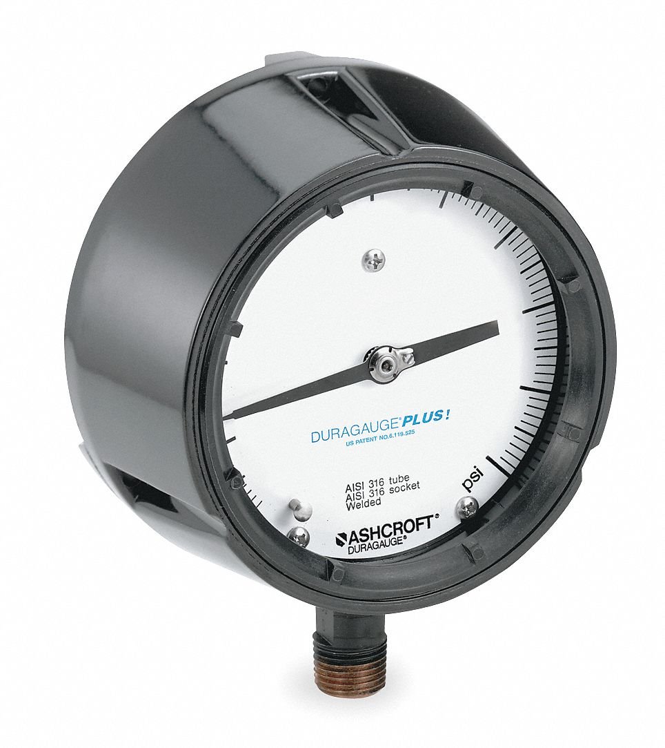 Ashcroft Pressure Gauge 0 to 5000 psi 41/2In Inspection & Test Plus