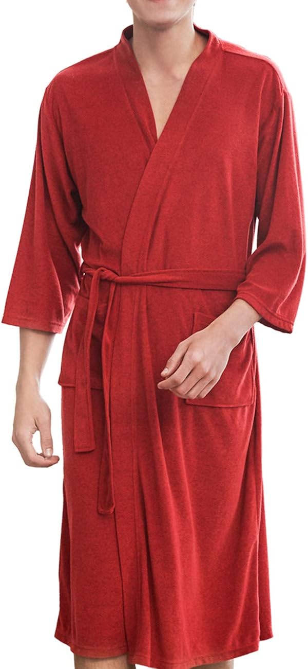 DGGLIFE Men's Robes Terry Cloth Lightweight Bathrobes Short