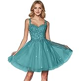 Tulle Homecoming Short Dresses Lace Applique Sequin Prom Dress Teens Spaghetti Strap Dress for DAMA Quinceanera