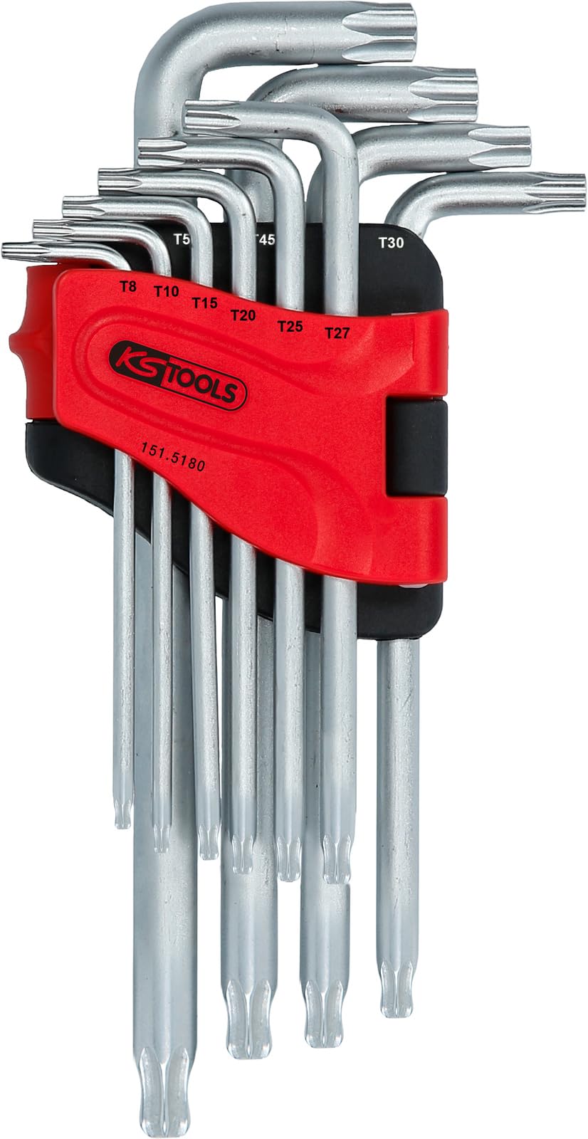 KS Tools 151.5180 Ball Head Torx Angled Socket Wrench Set, Long, 10 pcs