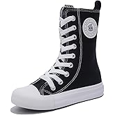 OPOEE Knee high Shoes for Girls Boys and Girls High Top Children's Canvas Shoes Fashion Street Dance White Campus Shoes Outdoor Leisure Sneakers Shoes Kids high Tops