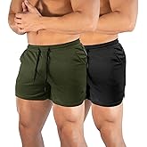 TEZO Mens 5" Gym Workout Shorts Athletic Running Training Quick Dry Short Pants Pockets Lightweight Mesh Activewear