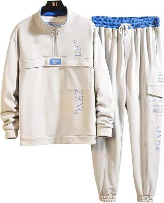 Amazon Kudaco スポーツウェア ランニングウェア スウェット メンズ 上下 セットアップ 長袖 無地 襟付き カジュアル ゆったり 防寒 保温 春 秋 冬 3色6サイズ トレーナー パーカー 通販