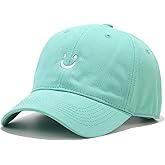 Umeepar Smile Face Baseball Cap for Women Men Adjustable Low Profile Unstructured Cotton Dad Hat