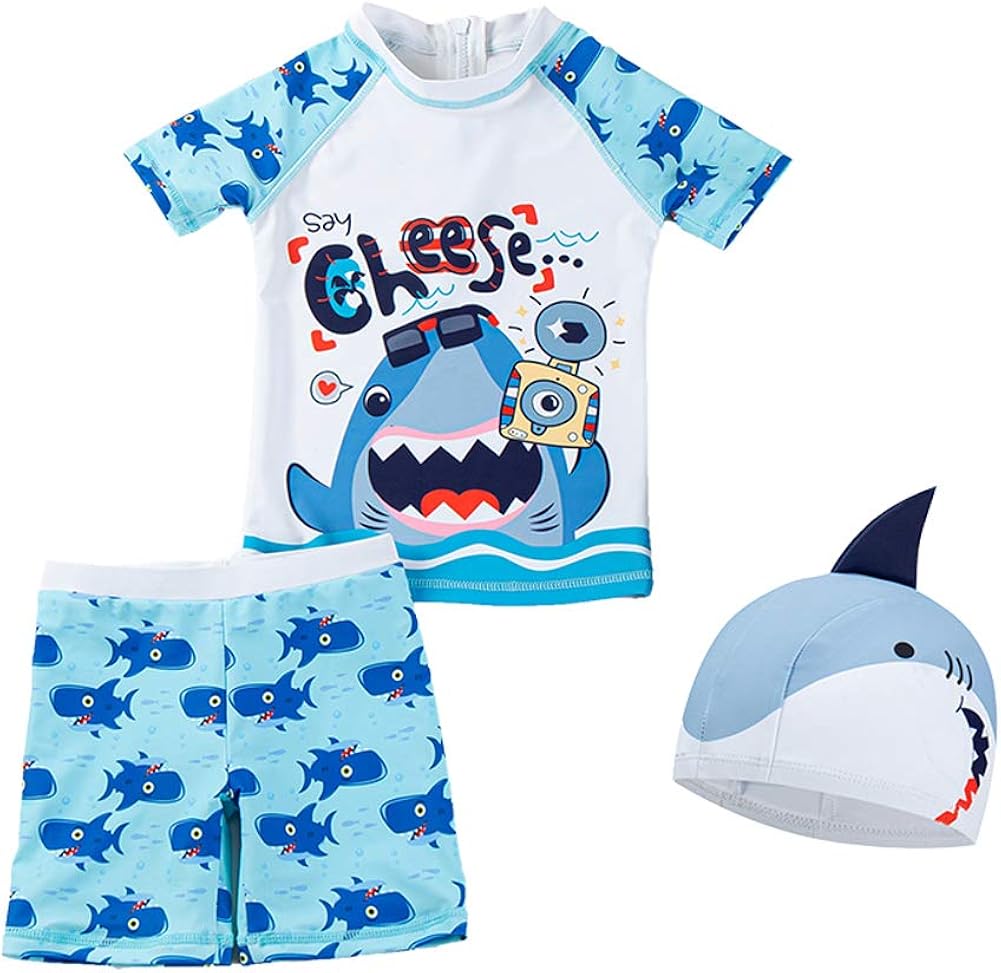 CJMJXPH Baby Toddler Boys Two Pieces Swimsuit Set Shark Bathing Suit
