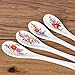 Porlien Gold Accent Floral Porcelain Spoons, Teaspoons 5