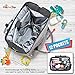 Baby Diaper Bag Backpack Organizer - Multi-Function Designer - Wide Open Tote Bag for Mom Dad Boys & Girls - Insulated Pocket for Bottle Storage - Changing Pad - Waterproof - Gray