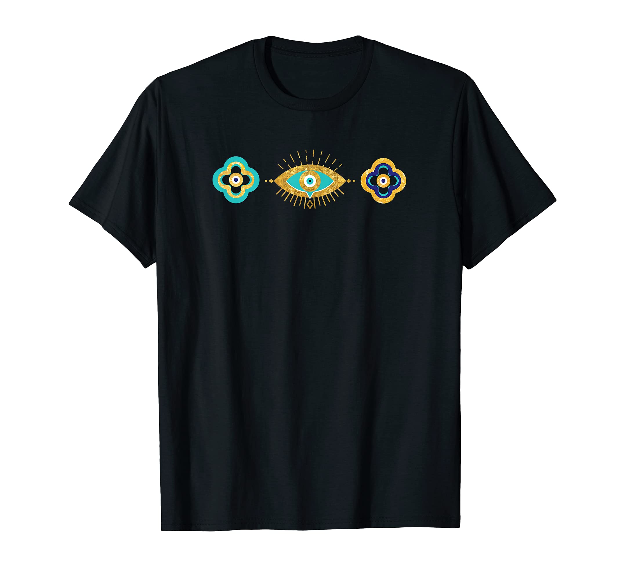 All Seeing Evil Eye Yellow Eyelashes Curse Protection Art T-Shirt