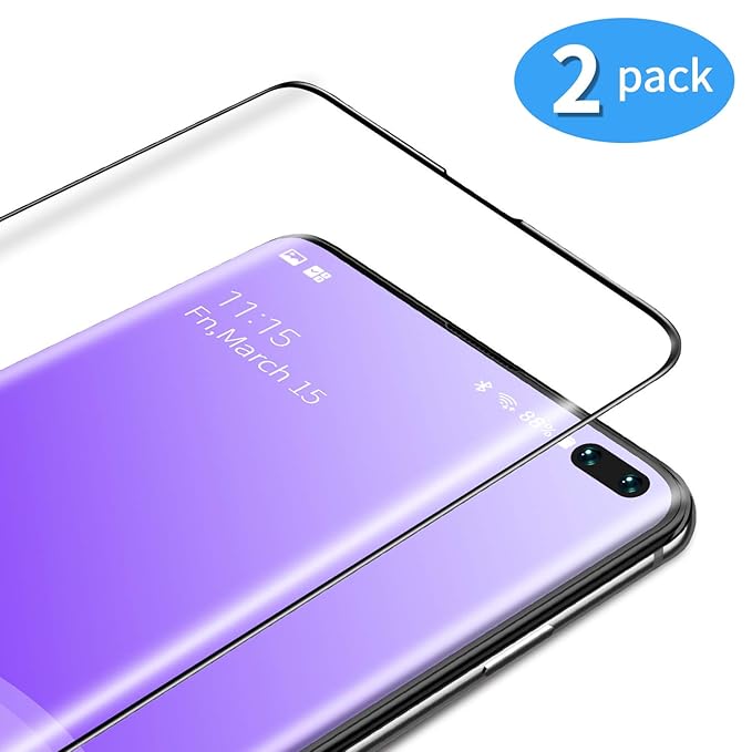 TAMOWA Panzerglas für Samsung Galaxy S10 Plus/S10+, [2 Stück], 3D Full Screen Panzerglasfolie 9H Härte Panzerglas Schutzfolie