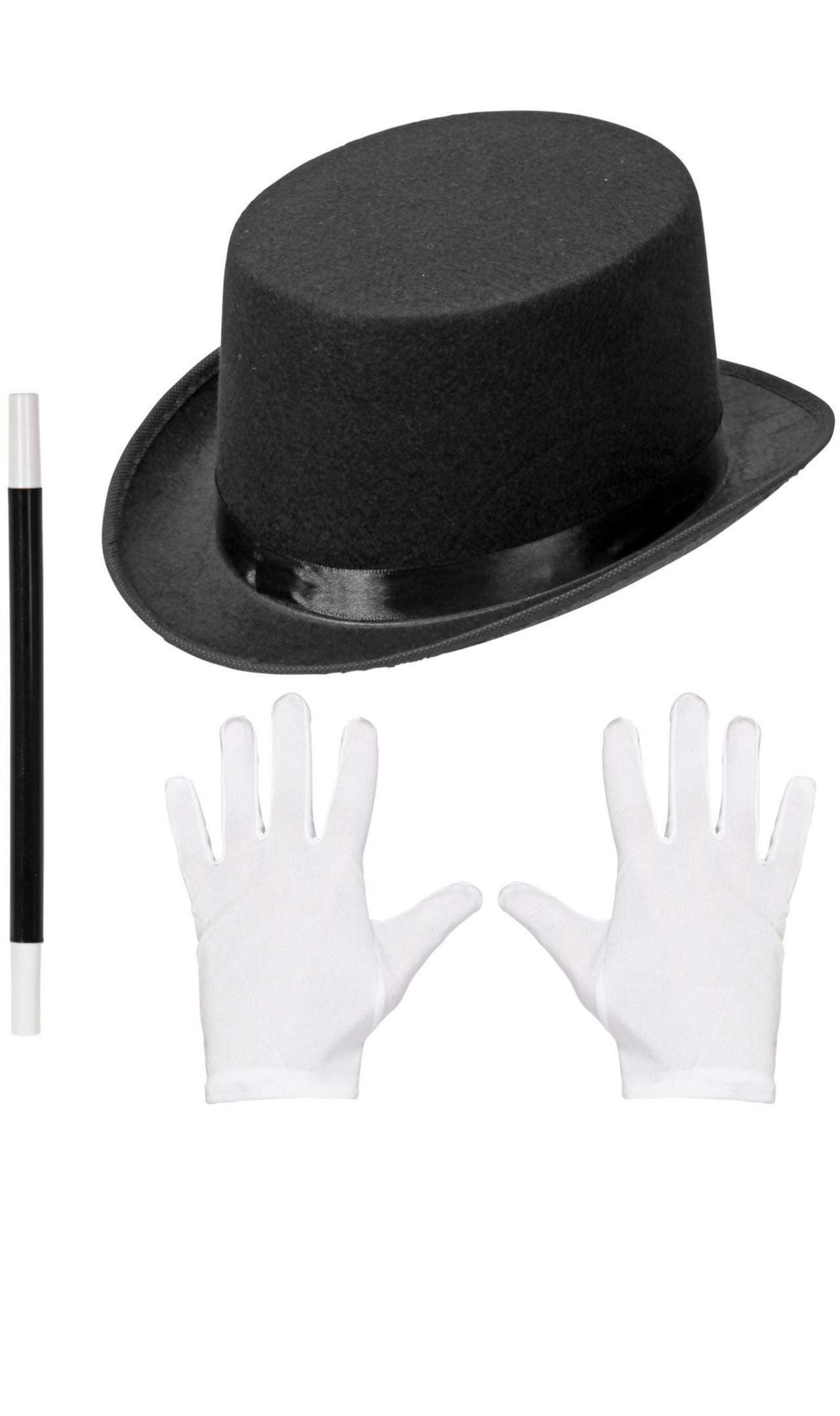 W WIDMANN MILANO Party Fashion 00130 – Fancy Dress Set for Children, Magic Hat, Magic Wand, Magic Gloves, Magic Accessories, Carnival, Theme Party