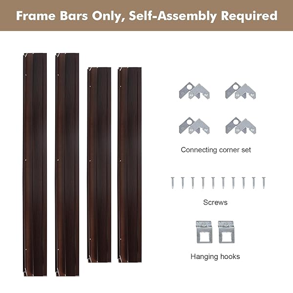 FOLKOR FLOATER FRAME FOR 20X24 CANVAS PAINTINGS, DIY METAL FLOATING FRAME WITH 1.5” DEEP FOR ARTISTS DESIGNERS LANDSCAPE PORTRAIT ARTWORK, MODERN HOME OFFICE WALL DECOR (WALNUT)