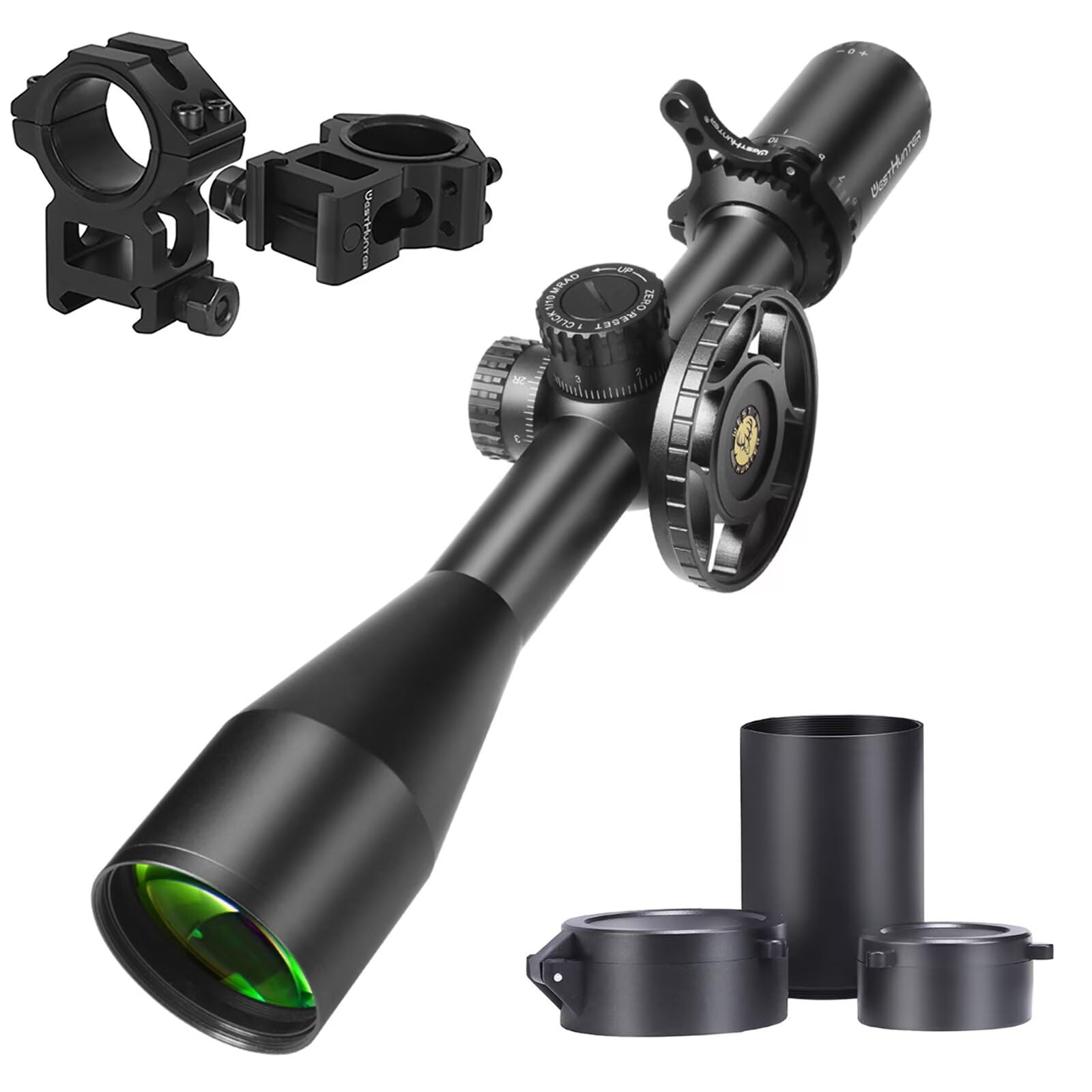 WestHunter Optics HD GEN2 6-24x50 FFP Precision Shooting Riflescope | Zero Reset, Picatinny Shooting Kit B