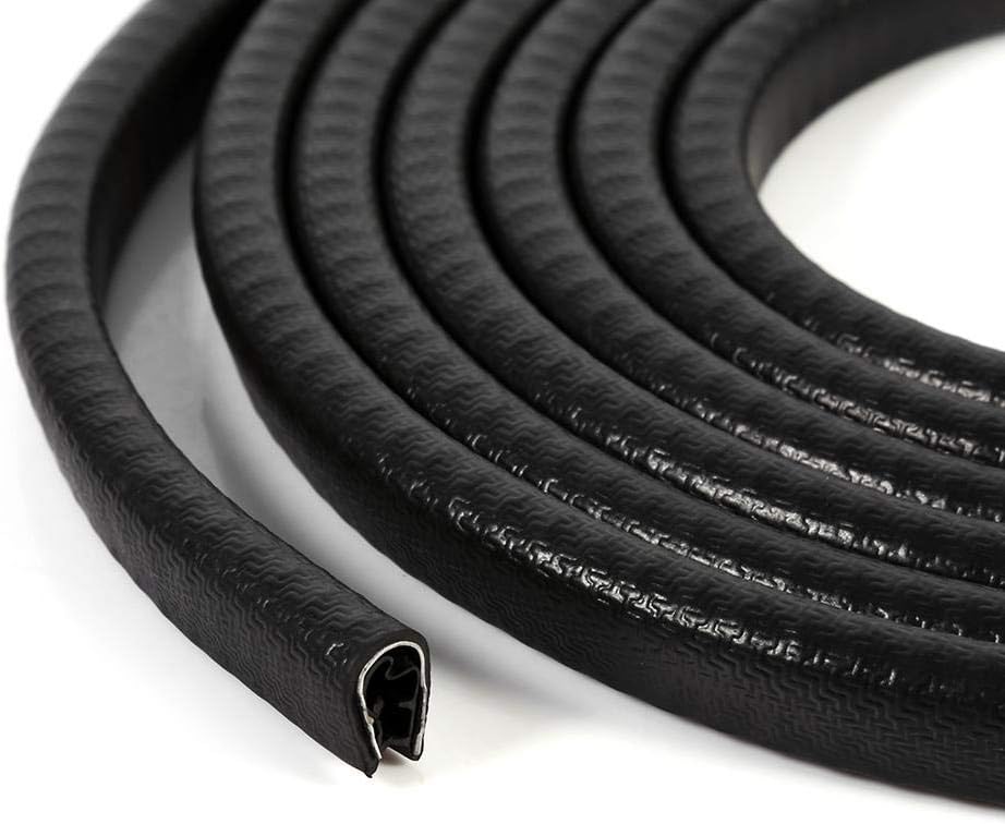 Garniture de moulage de porte de voiture garniture de moulage de garde de bord de porte de voiture en caoutchouc 300cm Clips int/&eacute;rieurs Metel Seal Strip 13 x 8mm