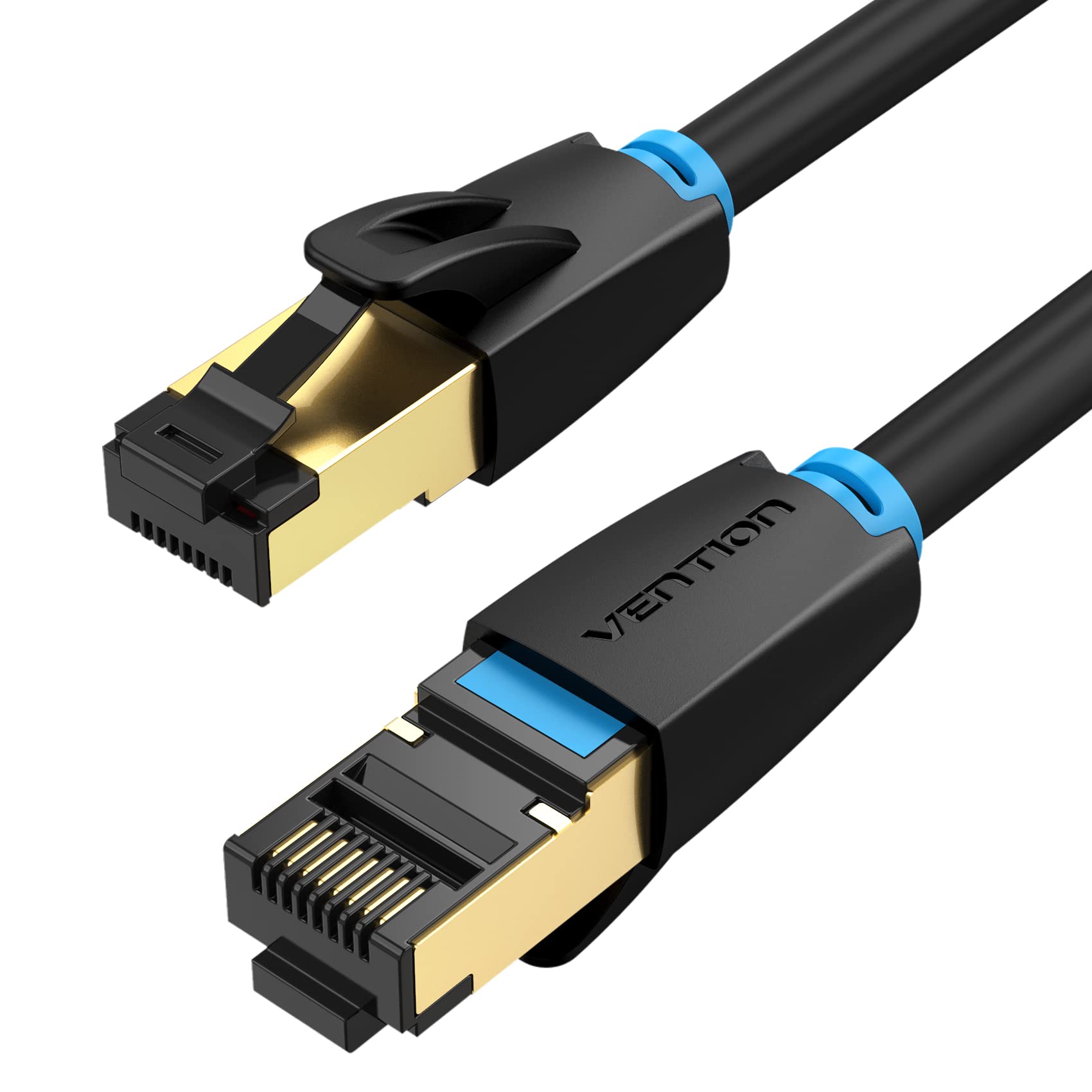 VENTION Cat 8 Ethernet Cable 1.5m High Speed Lan Cable 40Gbps 2000MHz Rj45 Network Cable Gold-Plated Short Ethernet Cable for PC, PS5/4, Xbox, Router, Modem etc