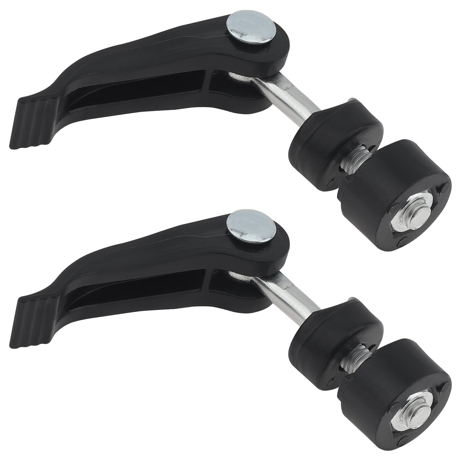 SMGDA 2 PCS Seat Post Quick Release Pin Bike Seat Clamp M6, Bicycle Binder Clamp Bolt, Quick Release Clamps Locking Screws for Cutting Machine (Plastic: Black Color)