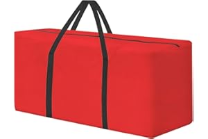 ACJRYO 177 Gallon Extra Large Waterproof Storage Bag, 68"x30"x20" Oxford Fabric with Reinforced Handles for Christmas Tree Holiday Decorations Outdoor Cushions Cover (Red)