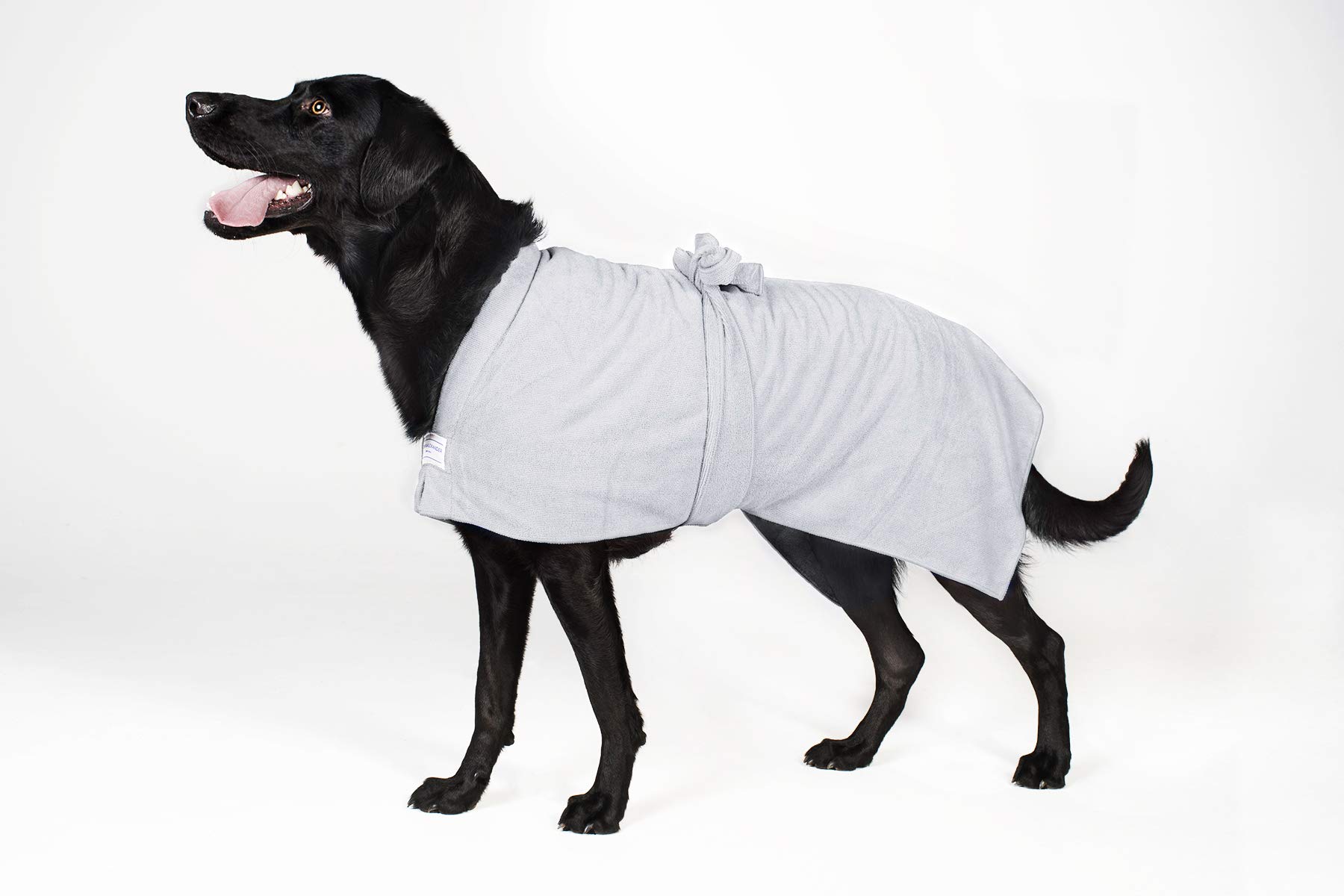 Toby and Alexander Super Absorbent, Quick Drying Dog Bathrobe, Towel Coat Wrap (XL, Mizzle)