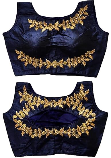 Women's Multicolor Necklace Style Maggam Work Readymade Blouse For Saree Blouse And Lehenga Choli