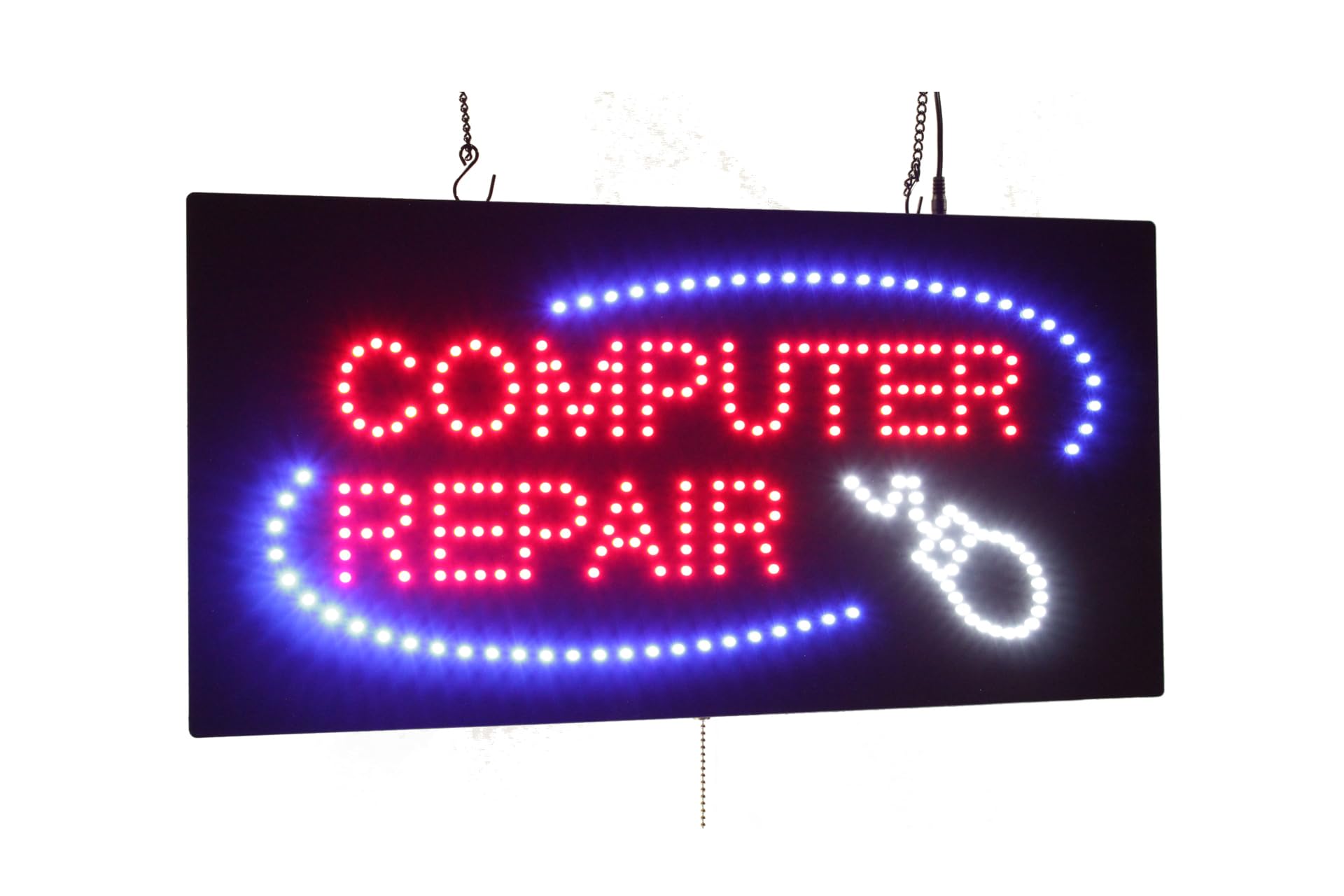 Computer Repair Sign, TOPKING Signage, LED Neon Open, Store, Window, Shop, Business, Display, Grand Opening Gift