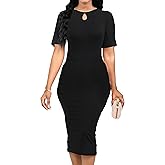 SeNight Women's Elegant Dress Bodycon Work Business Pencil Dresses