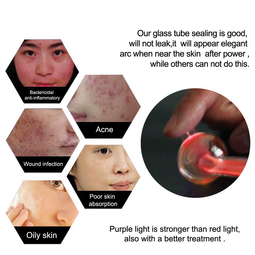 High Frequency Facial Device, Portable Handhold Frequency Device with 7 Wands: Beauty