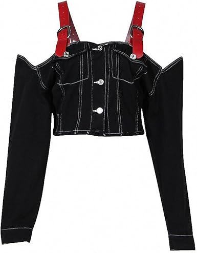 off the shoulder denim jacket shirt