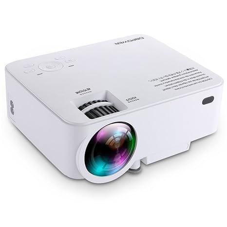 T20 1500 Lumens LCD Mini Projector, Multimedia Home Theater Video Projector Support 1080P HDMI USB SD Card VGA AV for Home Cinema TV Laptop Game ...