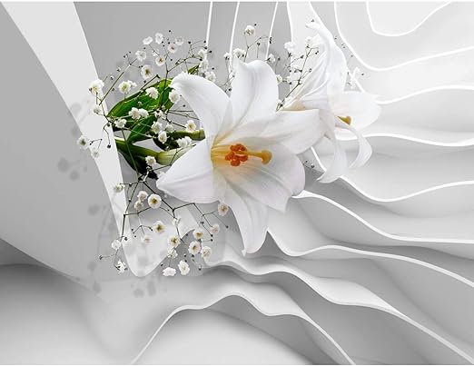 Fototapete Blumen 3d Lilien Weiss Vlies Wand Tapete Wohnzimmer Schlafzimmer Buro Flur Dekoration Wandbilder Xxl Moderne Wanddeko Flower 100 Made In Germany Runa Tapeten 9179010a Amazon De Baumarkt