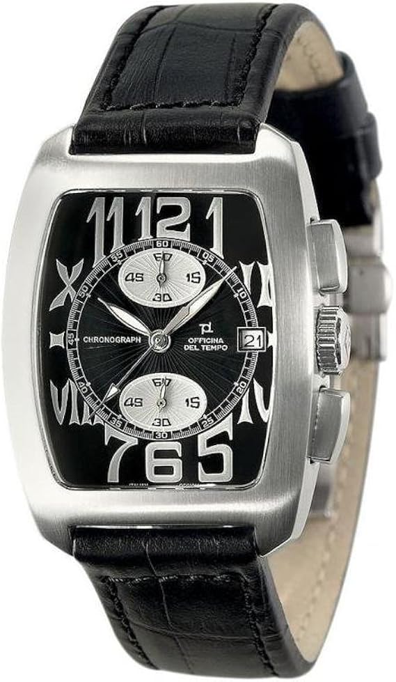 Officina Del Tempo Reloj New Tonneau Os10 Negro: Amazon.es ...