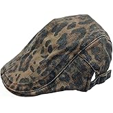 Azyekiny Women's Cotton Leopard Print Beret Newsboy Cap Flat Ivy Beret hat Style French Fashion Cabbie Duckbill Fall Winter 2025