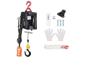 NUCHOICE 3-in-1 Electric Hoist Winch 1100 lbs 1500W Portable Power Winch Crane with Wired & Wireless Remote, 25ft Lifting Hei