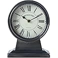 NIKKY HOME Vintage Mantle Clock, Silent Non-Ticking Battery Operated Table Desk Shelf Clock for Living Room Decor