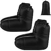 Chicingyou 2 Pairs Camping Down Booties Warm Socks Ultralight Sleeping Foot Warmers for Men & Women Camp Backpacking Tent Sleeping Bag Warm up Booties