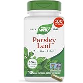 Nature's Way Parsley Leaf, Provides Chlorophyll, Dietary Supplement,100 ct | 900 Mg Per 2-Capsule Serving; Vegan, Gluten-Free, Non-GMO Project Verified, Free from Wheat, Corn, Soy, and Dairy