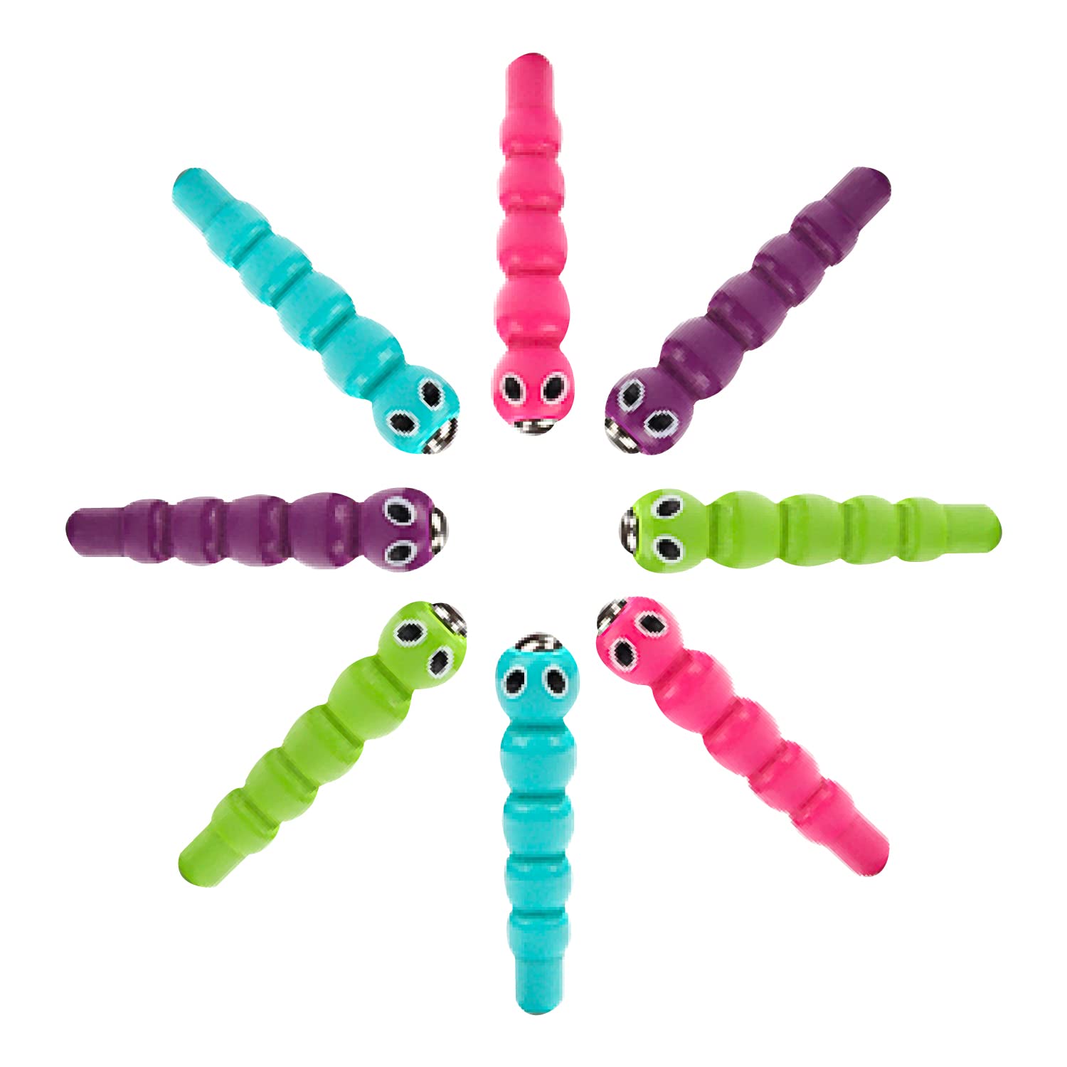 Nene Toys 8 Colorful Magnetic Worms Replacement Pack – Woodpecker Feeding Game Extension Playset for Toddlers 2 Years and Up – Promote Fine Motor Skills and Hand Eye Coordination Development