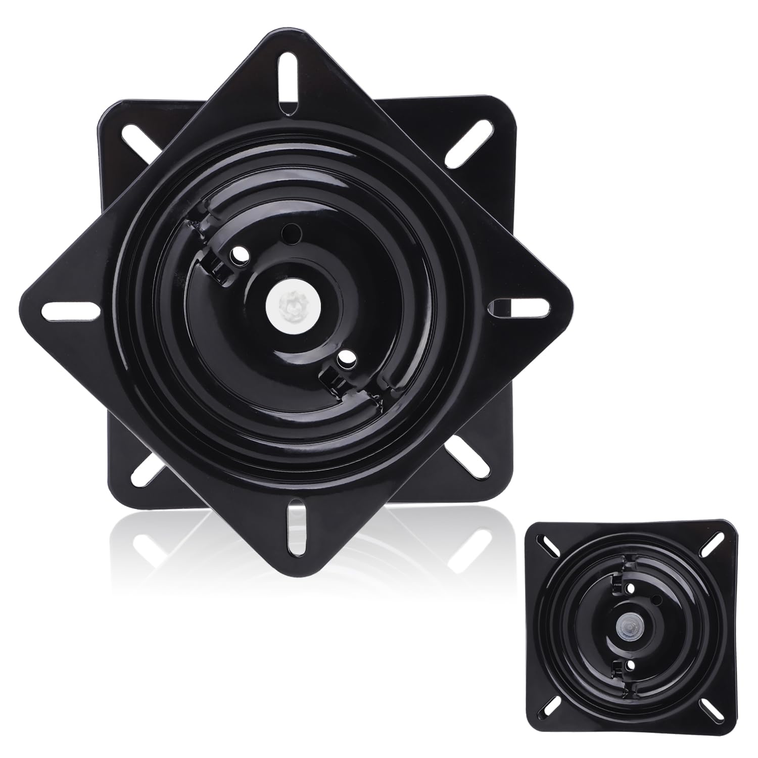Tissting 7in Seat Swivel Base, 360 Degrees Rotating Seat Mount Plate EDC Coated Stainless Steel Hardware Accessory for Marine Boat Yacht