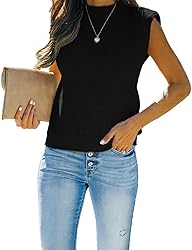 Amarmia Women's Mock Neck Knit Sweater Vest