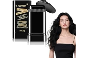 PHANUND Safe and Convenient Hair Color Stick, Portable Hair Dye Comb For Gray Hair Coverage, Quick Touch-Ups, Waterproof and Sweat-Proof Comb Hair Dye, 2 in 1 Instant Dye Stick for Women & Men (Black)