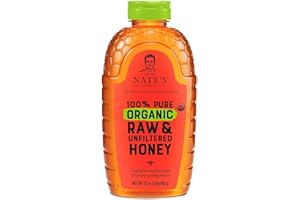 NATURE NATE'S Nate's Organic 100% Pure, Raw & Unfiltered Honey - USDA Certified Organic - 32oz. Squeeze Bottle