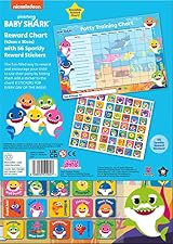 Paper Projects Baby Shark Potty Training Chart 56 Sparkly Stickers Wipe Clean view 3