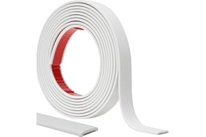 JSIWOTH Peel and Stick Trim, 0.8 in x 10 Ft Waterproof Molding Trim for Walls, Mirror Frame,Baseboard, Flexible & Self-Adhesive Trim White(Paintable)