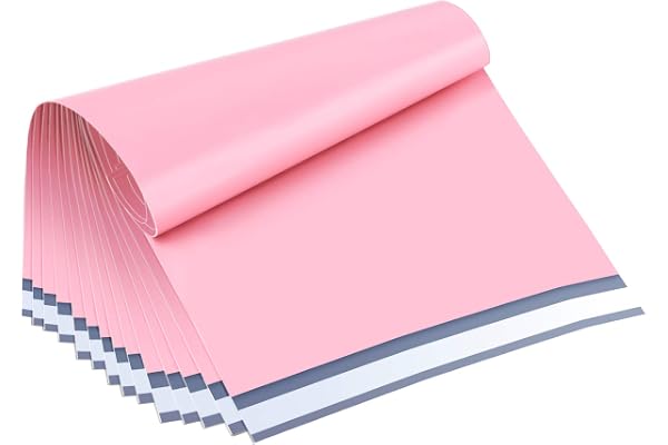 UCGOU Poly Mailers 10x13 Inch Light Pink 200 Pack Shipping Bags #4 Strong Mailing Envelopes Boutique Packaging Postal Self Se
