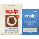 Equip Foods Prime Protein Powder Chocolate &amp; Gold Standard Clean Coffee