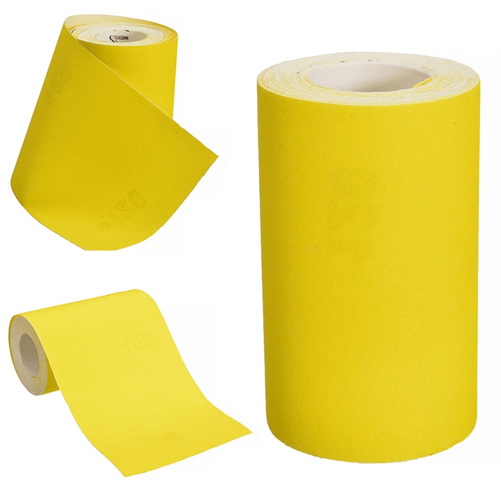 ExcInter Yellow Sandpaper Sanding Roll 115mm 120 Grit Roll Woodwork Abrasive Tool Sandpaper